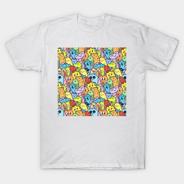 Cute Animal Doodles T-Shirt by Peter the T-Shirt Dude